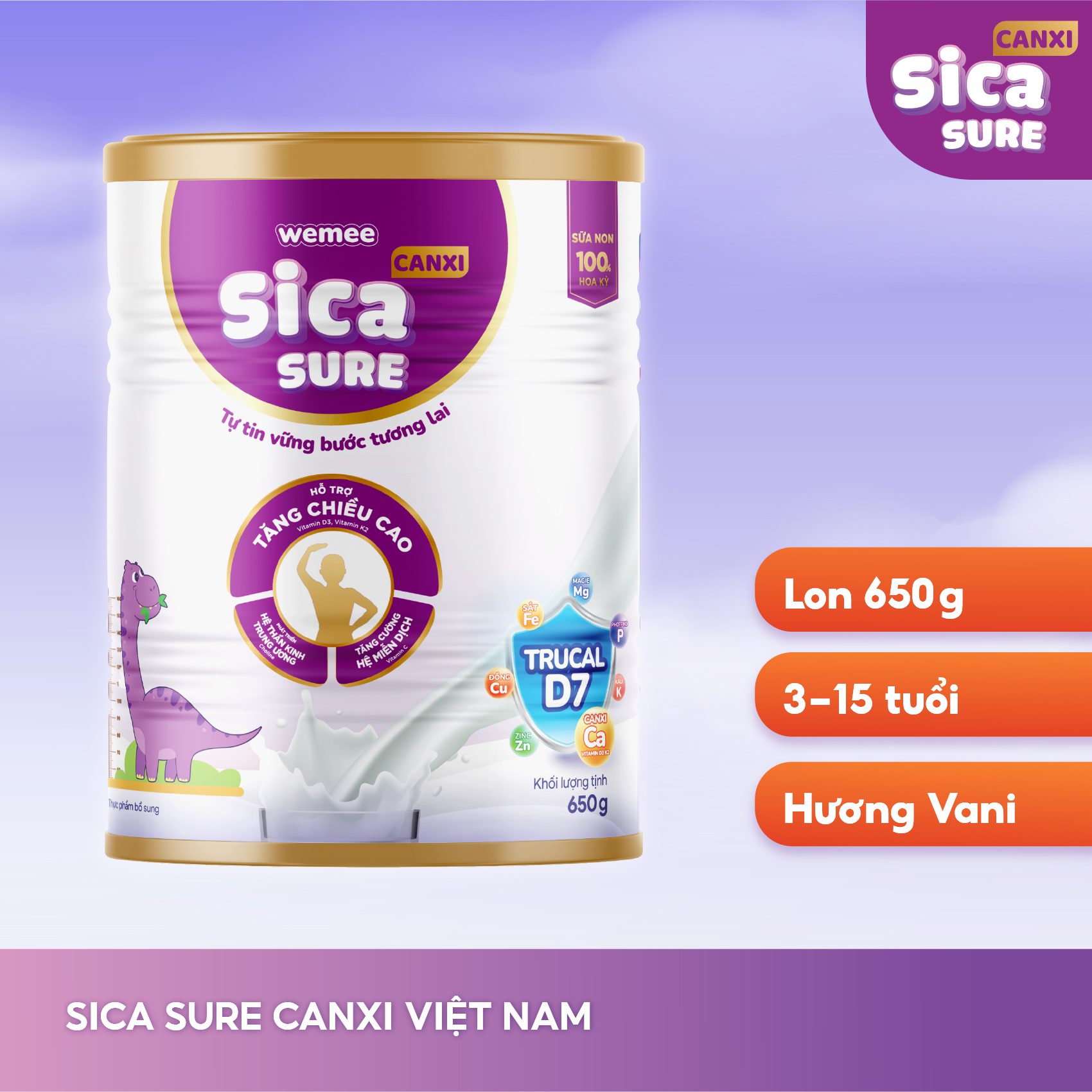 Sá»¯a Sica Sure Canxi ThÃ´ng Tin